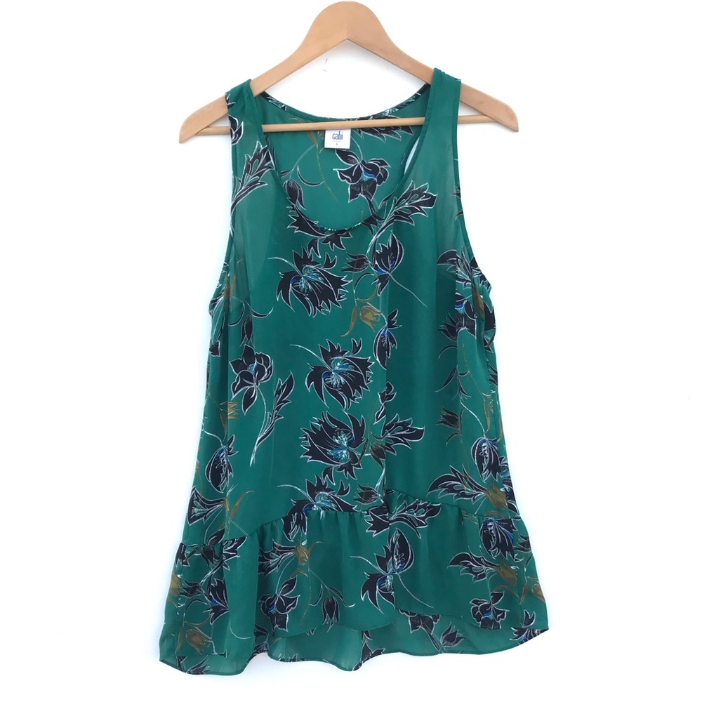 Cabi Floral Sheer Tank Top NWOT
